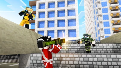 Block Guns: Online Shooter 3D (МОД, деньги, алмазы, оружие, скины) screenshot №2